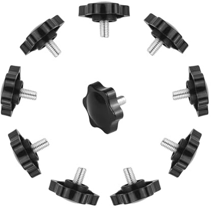 JJWNMLL 10 stücke Sternkopfschraube M6×10mm-32 Rändelschraube | Sterngriffschraube,Handanfangschraube,mechanische Verriegelungsschraube, für Werkzeugmaschinen Elektronische Geräte