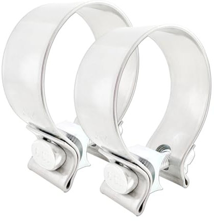 RCCT 63 mm Exhaust Clamp for Vehicles, Universal Exhaust Clamp Muffler Clamps (63 mm)