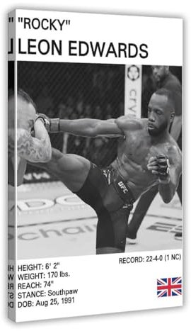 Leon Edwards Poster auf Leinwand, Schlafzimmer, Dekoration, Landschaft, Büro, Raumdekoration, Geschenk, 20 x 30 cm