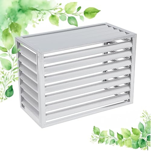 Unmjgybc cubierta aluminio aire acondicionado L100*W50*H70(1.5P) valla para dispositivos exteriores resistencia al impacto rejilla aire acondicionado exterior protección de equipos
