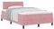 vidaXL Boxspringbett mit Matratze Rosa Samt