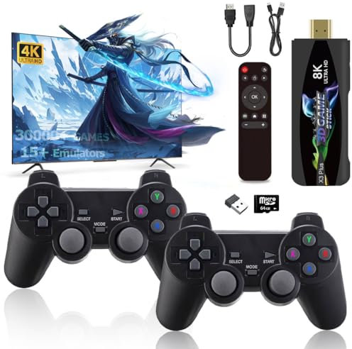 2025 LAISHUNN Nouveau Game Stick 4k 30 000 Jeux, Console de Jeu Retro intégrée Plus de 30 000 Jeux, Plug & Play Video TV Retro Gaming Stick pour Tout Le Monde