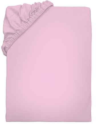 Herding babybest Jersey Spannbettlaken, ca. 60-70x120-140 cm, 100% Baumwolle/Jersey, rosa