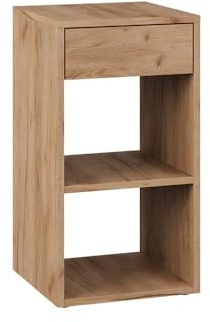 Vicco Nachttisch Dany, Goldkraft Eiche, 35 x 65 cm | mit 1 Schublade, zur Aufbewahrung von Büchern und Zeitschriften geeignet