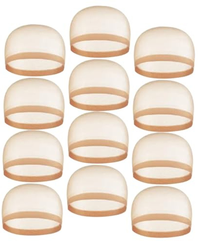 LOORGVEL Perückennetz 12 Stück Elastisch Transparent Perückenkappen Für Frauen Und Männer Atmungsaktiv Dehnbar Leicht Haarnetz Für Festival Halloween Friseurzubehör