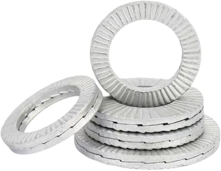 Double Layer self-Locking washers Anti-Loosening Washers Belleville Washers Vibration-Resistant Locking Fasteners for Automotive,IndustrialMachinery,Construction Equipment & Maintenance (10,3/8)