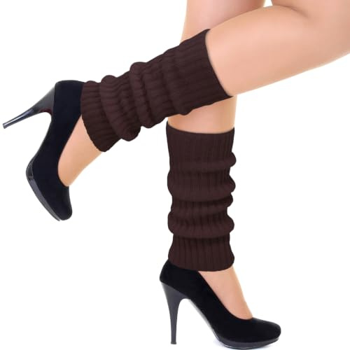 WAMIOKAGRO Stulpen Damen Mädchen, Gestrickte Sexy Beinstulpen Leg Warmers Beinwärmer für Fasching Karneval Tanzen 80er Aerobic Kostüm 80er Jahre Accessoires