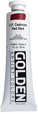 Pro-Art-Bilderpalette Doré Lourds Corps Peinture Acrylique 2 oz -Cadmium Rouge foncé