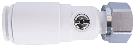 John Guest Speedfit 15SVSTC-WP 15 mm x 1/2 inch BSP Plastic Service Valve with Tap Connector (White) (Bag of 1)