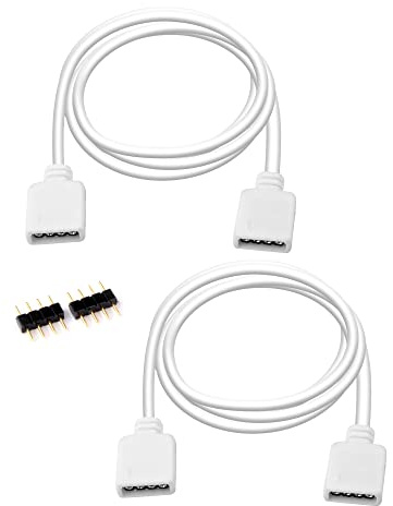 Sienoc – Alargador de cable de conexión para LED RGB Strip 4 Pin, conector, adecuado para LED RGB tira.