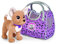 Simba 105893124 - Chichi Love on Tour, Chihuahua Plüschhund in Einer trendigen Reisetasche mit Plastikhalsband, 20cm, ab 3 Jahre