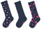 Sterntaler Mädchen Socken Kniestrümpfe 3er-pack Herzen, Blau (Marine 300), 27-30