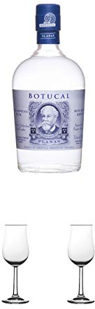 Botucal Planas Rum 47% Venezuela 0,7 Liter + Nosing Gläser Kelchglas Bugatti mit Eichstrich 2cl und 4cl 1 Stück + Nosing Gläser Kelchglas Bugatti mit Eichstrich 2cl und 4cl 1 Stück
