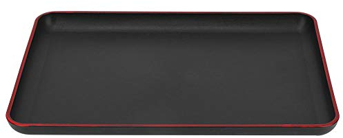Plateau en Plastique, Plateau rectangulaire épaissi de Style Japonais, Plateau de Service pour Repas élégant, Solide et Durable pour Le Restaurant, hôtel (Noir)(39 * 28cm)
