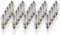 hellum Ersatz-Kerzen für Schwibbogen, 25 Stück 34V 3W Riffelkerze für Weihnachtsbaum Kerzen Lichterketten innen mit 7 Brennstellen, Birnen für Lichterbogen E10/ 34V/ 3W/ 22 Lumen 919110