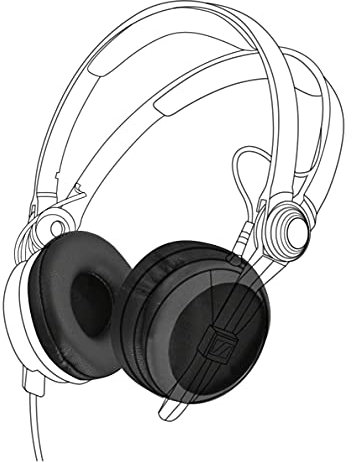 Ersatz-Ohrpolster für die Sennheiser HD25 Serie Kopfhörer - Earpadz von Dekoni Audio midnight