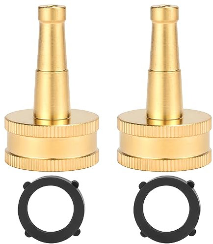 Sanpaint - Boquilla para manguera de jardín, 2 unidades, boquilla de chorro de manguera de 2 pulgadas con entrada de rosca de manguera de 3/4 pulgadas