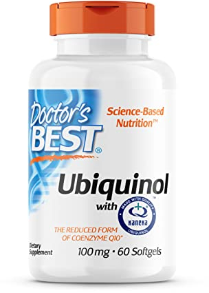 Doctor's Best, Ubiquinol with Kaneka, Coenzima Q10, 100mg, 60 Capsule morbide, Altamente Dosato, Testato in Laboratorio, Senza Soia, Senza Glutine, Non-GMO, Vegetale
