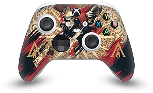 Head Case Designs Offizielle Zugelassen Assassin's Creed Alexios Odyssee Kunstwerk Matte Vinyl Haut Gaming Aufkleber Abziehbild Abdeckung kompatibel mit Xbox Series X/S Controller