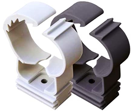 50 Abrazaderas de Nylon Universal Para Tubos de Cobre y Plástico - Color Blanco - Grapa Brida Para Fontanería y Electricidad - Instalación de Tuberías (50, 15-18mm)