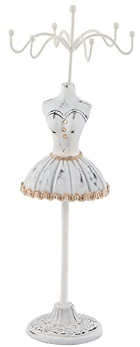 Jenngaoo Kleid Puppe Schmuckständer, Desktop Halskette Ohrringe Ringe Armband Aufbewahrungshalter mit Abnehmbarer Halterung Mode Dekoration(#2)