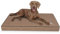 Knuffelwuff orthopädische Hundematte Palomino aus Laser-gestepptem Kunstleder XL 100 x 70cm Camel - rutschfeste Unterboden - leicht zu reinigen - für große, mittelgroße und kleine Hunde