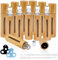 JOENCOST 12 Stück 10ml Roll On Flaschen mit hohlem Fenster, Nachfüllbarer Leer Behälter mit Edelstahl-Roller Kugeln, Dropper Flaschen für Parfüm Essenz Flüssigkeit Kosmetik