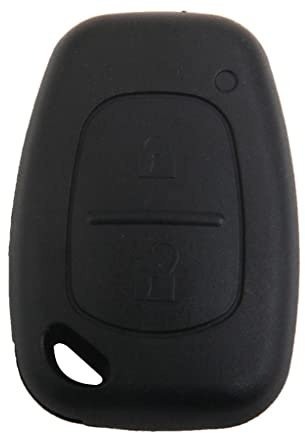 Key Fob Shell Replacement Case, 2 Buttons, Black