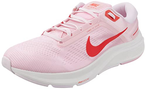NIKE Women's Air Zoom Structure 24 Sneaker, MED Soft Pink/LT Crimson-Summit White, 5 UK