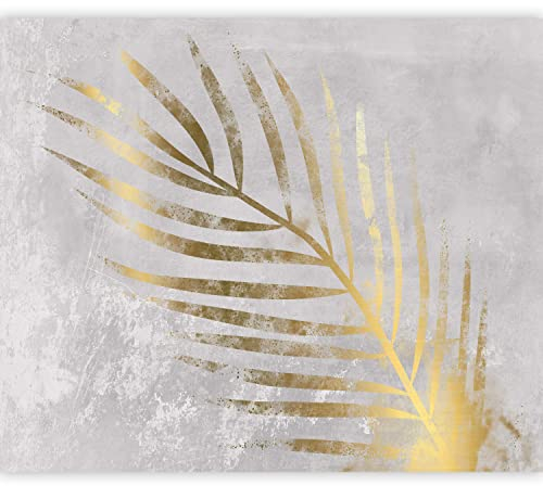 murando Fototapete Premium-Vlies Palmblatt 300x210cm Foto Tapete Schlafzimmer Vliestapete XXL Wandtapete Motivtapeten Bildtapete 3d Effekt Wand Dekoration Natur Botanik Dschungel grau