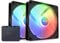 NZXT F140 RGB Core Twin Pack - 2 x 140mm Hub-Mounted Fans with RGB Controller - 8 Individually-Addressable LEDs - Semi-Translucent Blades - High Static Pressure & Airflow - CAM Software - Black