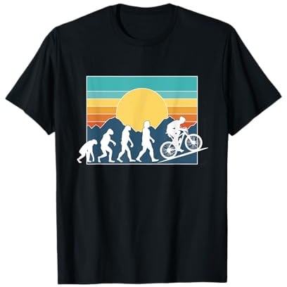 Mountainbike Evolution Retro Mtb Ciclismo Bicicletta Maglietta