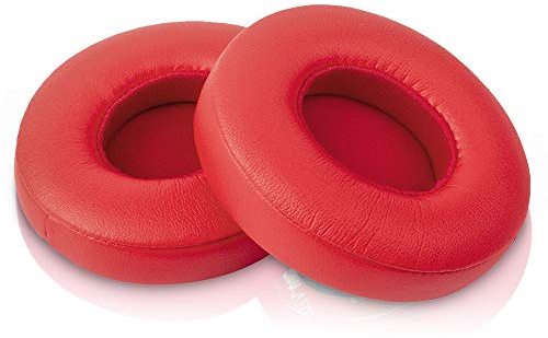 Link Dream Replacement Earpads for Beats Solo 2 Solo 3 - Replacement Ear Cushions Memory Foam Ear Pads Cushion Cover for Solo 2 & Solo 3 Wireless Headphones (Red)