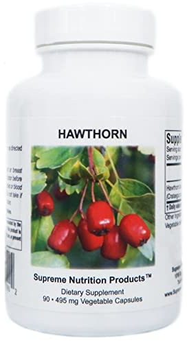 Supreme Nutrition Hawthorn, 90 Pure Hawthorn Berry Vegetarian Capsules