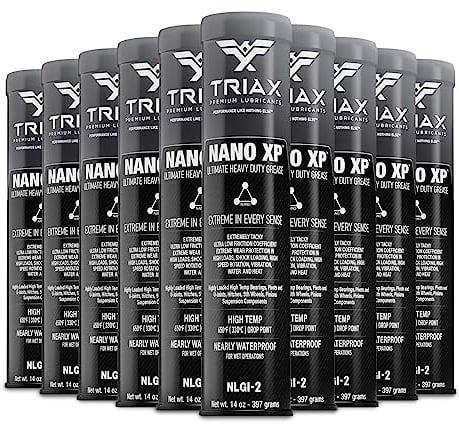 TRIAX Nano XP Ultra Heavy Duty Fett, Vollsynthetisch mit Nano-Fulleren, Tropfpunkt 330 °C, Extrem hohe EP-Belastung, Geringe Reibung; für: Hochtemp.-Radlager, Fahrgestell/5. Rad, Marine