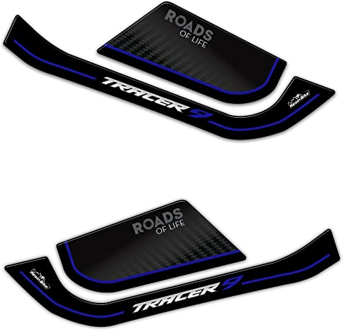 Resin Bike Aufkleber Motorrad Kompatibel Mit Yamaha Tracer 9 2021-2023. Schutz Motorrad Handschutz Gegen Hülle PU Graffi. Aufkleber 3D mit Harz Beschichtet Blau - Icon Perfomance