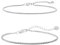 Made by Nami Herren Armband Set aus Edelstahl Silber/Gold • 2x Minimalistisches Armband Herren • Armbänder für Herren • Silberarmband Männer • Filigrane Cuban Link Chain Armkette (2er Set Silber)