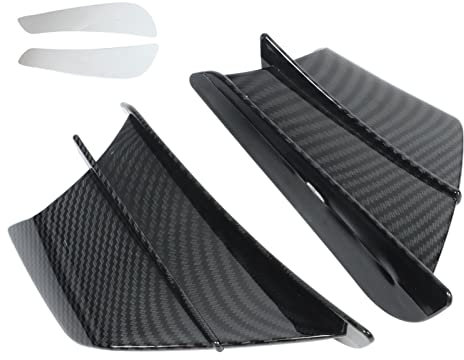 Motorrad-Winglet, Carbon-ABS-Faserverkleidung, Motorradflügel, Aerodynamisches Winglet, Dynamische Spoilerflügel, Universelles Modifikationszubehör, Motorrad-Flügelspoiler