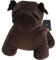 LILENO HOME Türstopper Tier als Hund Dunkelbraun - hochwertiger Kinderzimmer Türstopper als Boden Tür Stopper Sack - Tiere Stoff Türstopper Boden als Türstopper Sack mit Sandfüllung