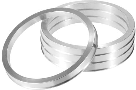 X AUTOHAUX Lot de 4 anneaux centraux en alliage d'aluminium de 106,1 mm à ID 93,1 mm pour moyeu de voiture