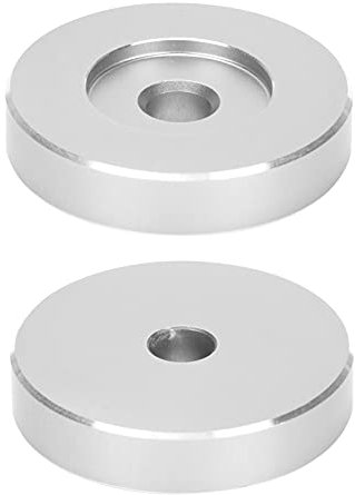 45 RPM Adapter for 7 Inch Record, 45 RPM 7 Inch Record Adaptor, Turntable Adapter Clamp Adapter for Most Big Hole Records (Silver)