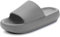 Misolin Ciabatte Donna Estive Nuvola Pantofole Uomo Doccia Sandali Comode Piscina Spiaggia Antisudore Slide Antiscivolo Scarpe da casa Interni ed Esterni,Grigio 42/43 EU