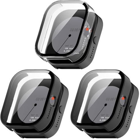 Hülle Kompatibel für CMF Watch Pro Schutzhülle, mit Kratzfest Displayschutzfolie, Hard PC Schutz for CMF by Nothing Watch Pro (D395) Smartwatch Zubehör (3er Pack C)