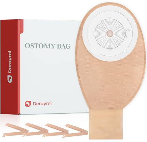 20 pièces poche de colostomie, sac de colostomie, drainables anti-fuite colostomie poche pour iléostomie stomie soins de la stomie, Taille (20-65mm), fermeture de pince