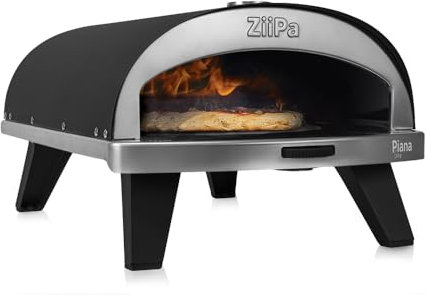 ZiiPa • Piana Gaz • Gasbetriebener Pizzaofen • Charbon • Kompakt & innovativ • Aufheizzeit: 30 Min. • Express-Garzeit: 90 Sek. • Cordierit-Stein Ø 31,5 cm • 50 mb