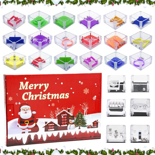 Adventskalender 2024 für Kinder Geduldspiele, 24 Stk Geduldspiele für Kinder,Weihnachtskalender 2024,Mini Denkspiel Knobelspiele,Weihnachten Adventskalender Countdown Überraschungen für Mädchen,Jungen