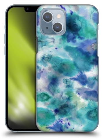 Head Case Designs Offizielle Ninola Aquarell Blau Bunte Abstrakte Formen Harte Rueckseiten Handyhülle Hülle Huelle kompatibel mit Apple iPhone 14