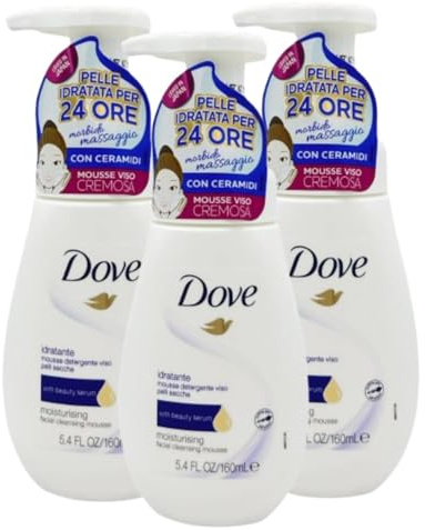 Dove Gesichtsreinigungsmousse 160 ml (3, feuchtigkeitsspendendes Mousse für trockene Haut)