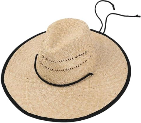 CNAFGBGG Sombrero de Paja de ala Ancha con Protección Solar, Tejido Transpirable con Correa Ajustable para Hombres y Mujeres
