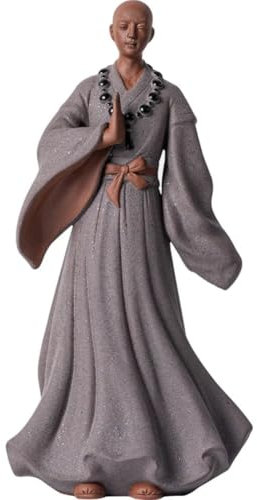 OYUCDAGQ Ceramic Zen Little Monk Statue -Figure Buddha，Luxury Home Living Room, Office, Garden, Tea Pet Decorative Accessories